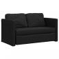 Preview: Bodensofa mit Schlaffunktion Schwarz 112x174x55 cm Stoff