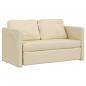 Preview: Bodensofa mit Schlaffunktion Creme 112x174x55 cm Stoff