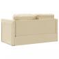 Preview: Bodensofa mit Schlaffunktion Creme 112x174x55 cm Stoff