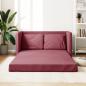 Preview: ARDEBO.de - Bodensofa mit Schlaffunktion Weinrot 112x174x55 cm Stoff