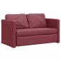 Preview: Bodensofa mit Schlaffunktion Weinrot 112x174x55 cm Stoff