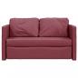 Preview: Bodensofa mit Schlaffunktion Weinrot 112x174x55 cm Stoff