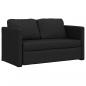 Preview: Bodensofa mit Schlaffunktion Schwarz 112x174x55 cm Kunstleder