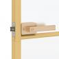 Preview: Innentür Schlank Golden 102,5x201,5 cm Hartglas und Aluminium