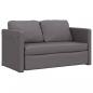 Preview: Bodensofa mit Schlaffunktion Grau 112x174x55 cm Kunstleder