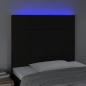 Preview: LED Kopfteil Schwarz 90x5x118/128 cm Stoff