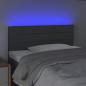 Preview: LED Kopfteil Dunkelgrau 80x5x78/88 cm Stoff