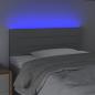 Preview: LED Kopfteil Hellgrau 90x5x78/88 cm Stoff