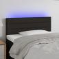 Preview: ARDEBO.de - LED Kopfteil Schwarz 90x5x78/88 cm Stoff