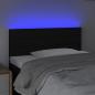 Preview: LED Kopfteil Schwarz 90x5x78/88 cm Stoff