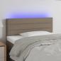 Preview: ARDEBO.de - LED Kopfteil Taupe 90x5x78/88 cm Stoff