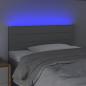 Preview: LED Kopfteil Hellgrau 100x5x78/88 cm Stoff