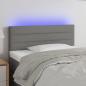 Preview: ARDEBO.de - LED Kopfteil Dunkelgrau 100x5x78/88 cm Stoff