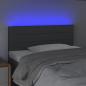 Preview: LED Kopfteil Dunkelgrau 100x5x78/88 cm Stoff