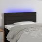 Preview: ARDEBO.de - LED Kopfteil Schwarz 100x5x78/88 cm Stoff