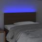 Preview: LED Kopfteil Dunkelbraun 100x5x78/88 cm Stoff