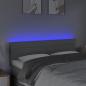 Preview: LED Kopfteil Hellgrau 144x5x78/88 cm Stoff