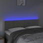 Preview: LED Kopfteil Hellgrau 144x5x78/88 cm Samt