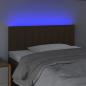 Preview: LED Kopfteil Dunkelbraun 90x5x78/88 cm Stoff