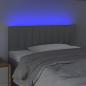 Preview: LED Kopfteil Hellgrau 100x5x78/88 cm Stoff