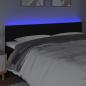 Preview: LED Kopfteil Schwarz 180x5x78/88 cm Stoff