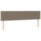 Preview: LED Kopfteil Taupe 180x5x78/88 cm Stoff