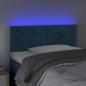 Preview: LED Kopfteil Dunkelblau 100x5x78/88 cm Samt