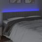 Preview: LED Kopfteil Hellgrau 160x5x78/88 cm Samt