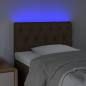 Preview: LED Kopfteil Dunkelbraun 80x7x78/88 cm Stoff