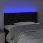 Preview: LED Kopfteil Schwarz 90x7x78/88 cm Stoff