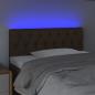 Preview: LED Kopfteil Dunkelbraun 90x7x78/88 cm Stoff