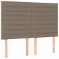 Preview: LED Kopfteil Taupe 144x5x118/128 cm Stoff