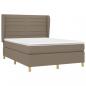 Preview: Boxspringbett mit Matratze Taupe 140x190 cm Stoff