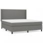 Preview: Boxspringbett mit Matratze Dunkelgrau 160x200 cm Stoff