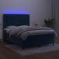 Preview: Boxspringbett mit Matratze & LED Dunkelblau 140x200 cm Samt