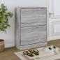 Preview: ARDEBO.de - Schuhschrank Grau Sonoma 63x24x81 cm Holzwerkstoff