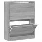 Preview: Schuhschrank Grau Sonoma 63x24x81 cm Holzwerkstoff