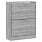 Preview: Schuhschrank Grau Sonoma 63x24x81 cm Holzwerkstoff