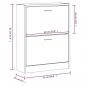 Preview: Schuhschrank Grau Sonoma 63x24x81 cm Holzwerkstoff