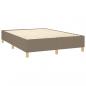 Preview: Boxspringbett mit Matratze & LED Taupe 140x190 cm Stoff