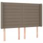 Preview: Boxspringbett mit Matratze & LED Taupe 140x190 cm Stoff