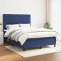 Preview: ARDEBO.de - Boxspringbett mit Matratze Blau 140x190 cm Stoff