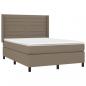 Preview: Boxspringbett mit Matratze Taupe 140x200 cm Stoff