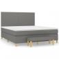 Preview: Boxspringbett mit Matratze Dunkelgrau 160x200 cm Stoff