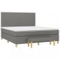 Preview: Boxspringbett mit Matratze Dunkelgrau 160x200 cm Stoff