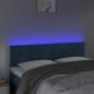 Preview: LED Kopfteil Dunkelblau 144x5x78/88 cm Samt