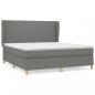 Preview: Boxspringbett mit Matratze Dunkelgrau 160x200 cm Stoff