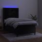 Preview: Boxspringbett mit Matratze & LED Schwarz 90x190 cm Samt