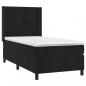 Preview: Boxspringbett mit Matratze & LED Schwarz 90x190 cm Samt