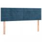 Preview: Kopfteile 2 Stk. Dunkelblau 72x5x78/88 cm Samt